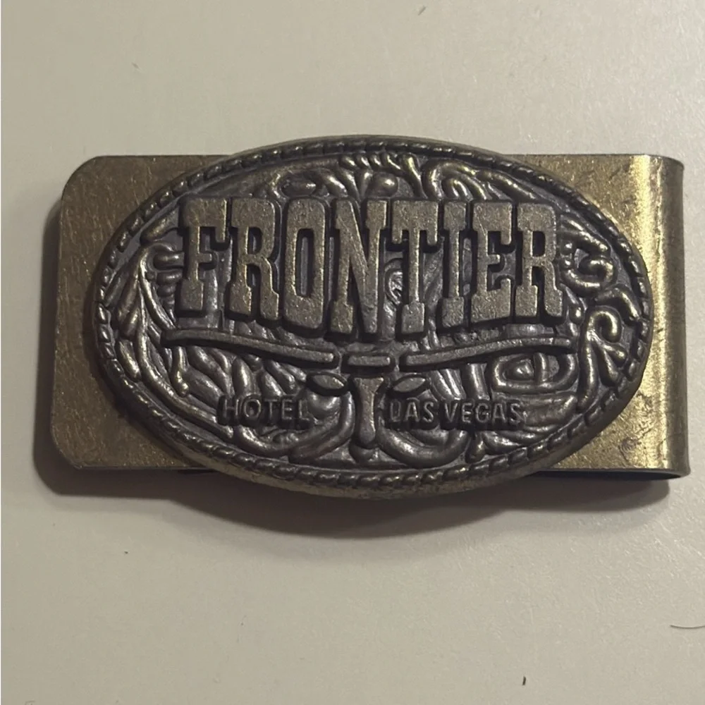 Vintage money clip from the very old FRONTIER Hotel in Las Vegas